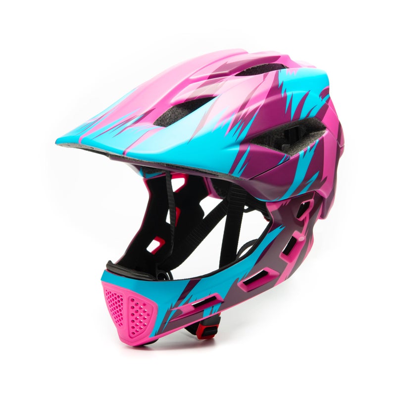 Natuway Toddler and Kids Full Face Helmet, Girl and Boy BMX Multi-Sport Detachable Mountain Dirty Bike Helmet Around 3-12 Years Head Circumference. - Image 1